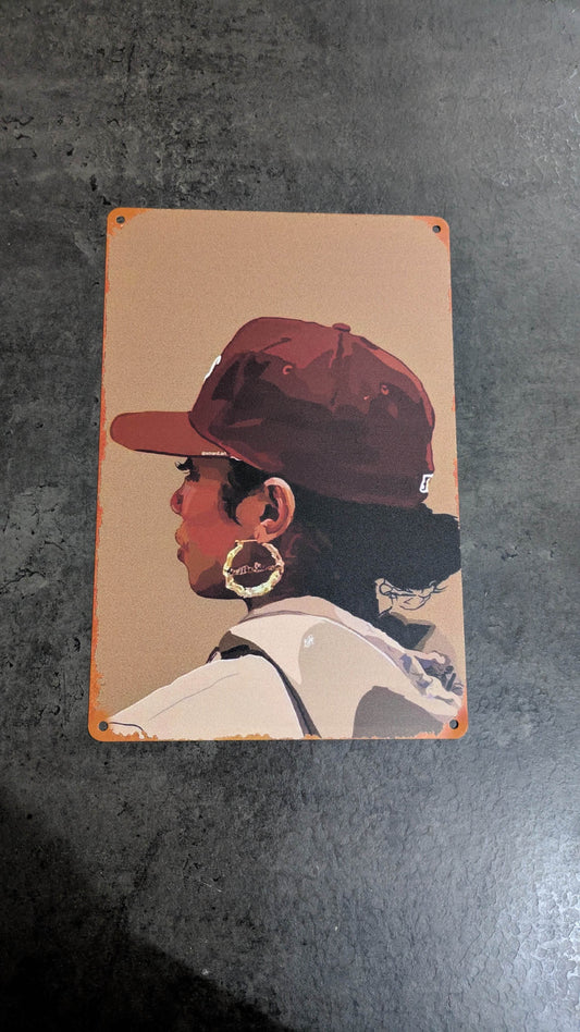 Plaque Métal Girls Love Hat 20×30 cm – Déco Féminine & Chic Urbaine - Attelierr