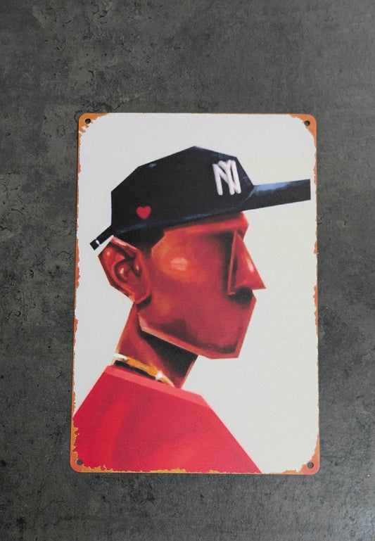Plaque métal Yankees 20x30 cm décoration sport street art urbain
